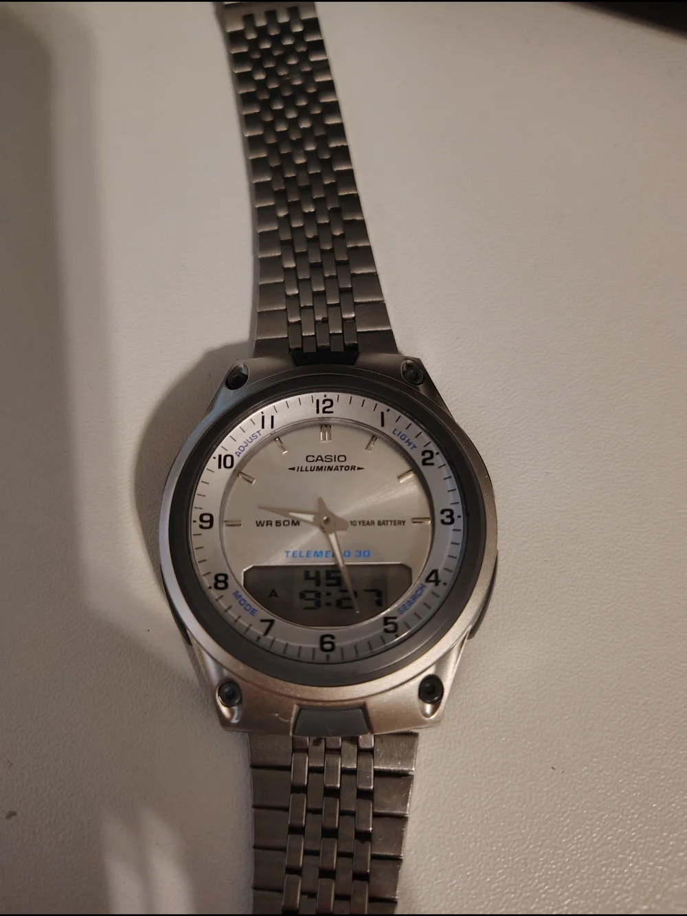 Casio Black Digital Sport Watch with Leather Strap